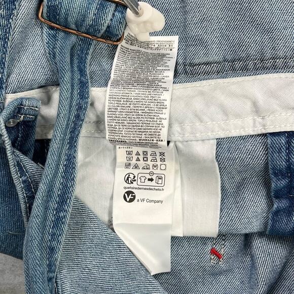 Vintage Dickies Carpenter Overalls Baggy Wide Leg Fit Medium Wash Denim 90s - Picture 4 of 6